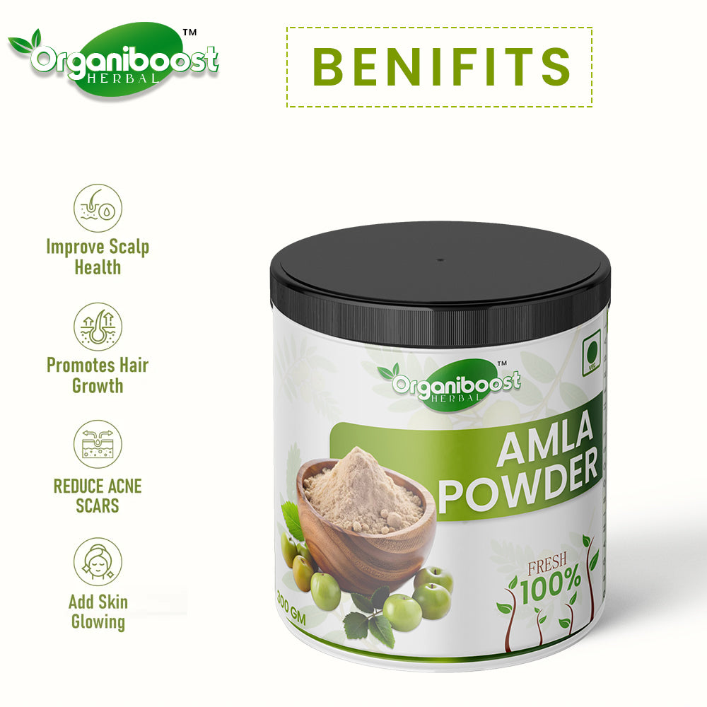 ORGANIBOOST HERBAL Amla powder 300g, 100% Pure and Organic